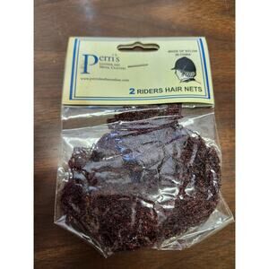 Dark Brown Perris  hair nets horseback riding Riders Hair Nets 2pk